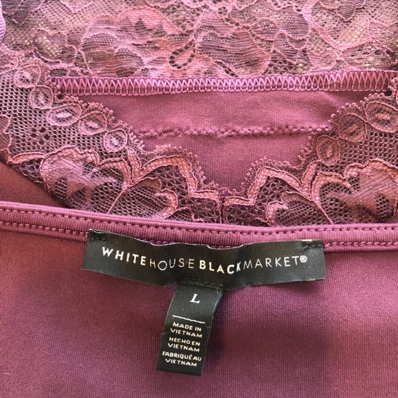 WHBM Lace-Hem Cami size L - Picture 7 of 9